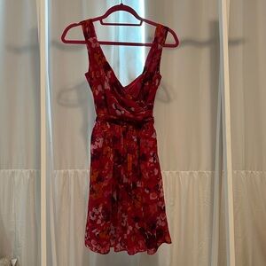 Pink floral mini dress (b2)